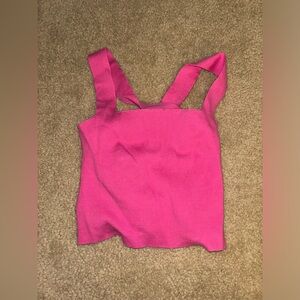 Super cute cropped pink strappy top medium